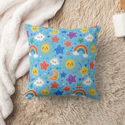 Coussin Joli motif transparent de l'espace arc-en-ciel (Couverture)