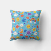 Coussin Joli motif transparent de l'espace arc-en-ciel (Verso)