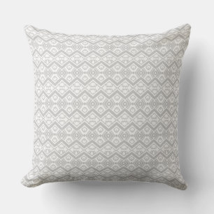 Coussin Joli motif zigzag gris