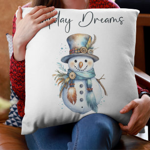 Coussin Joli Noël Boho Snowman Vacances Dreams