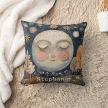 Joli nom de monogramme lunaire céleste simple pour