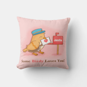 Coussin Joli Oiseau Facteur Certains Oiseaux T'Aiment