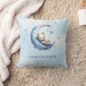 Coussin Joli ours en peluche endormi sur la lune (Couverture)
