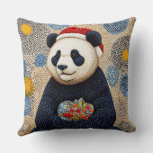 Coussin Joli panda de Noël (Verso)