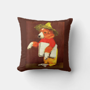 Coussin joli papier garçon de papier chiot impression
