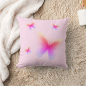 Coussin Joli papillon rose imprimé sur rose (Couverture)