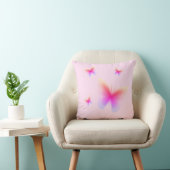 Coussin Joli papillon rose imprimé sur rose (Chaise)