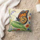 Coussin Joli papillon sur une feuille Petits insectes (Couverture)
