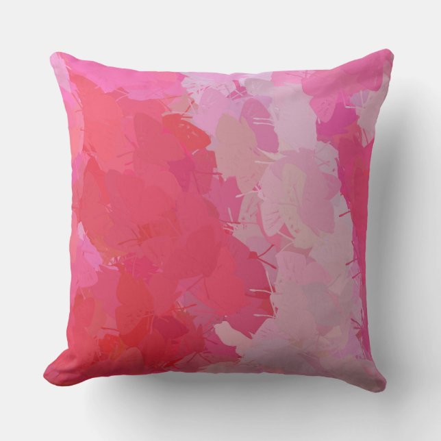 Coussin Joli Papillons Roses (Recto)