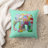 Coussin Joli patchwork éléphant rétro whimsical (Couverture)