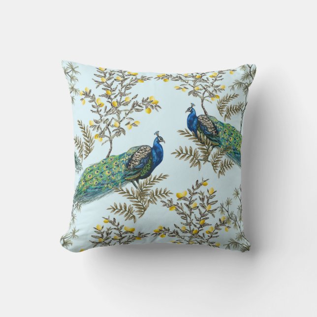 Coussin Joli Peacock Motif Jeu d'oreiller (Recto)