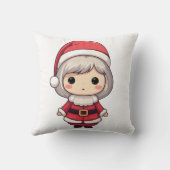 Coussin Joli personnage Chibi de Mme Claus (Verso)