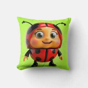 Coussin Joli personnage de coccinelle de dessin animé
