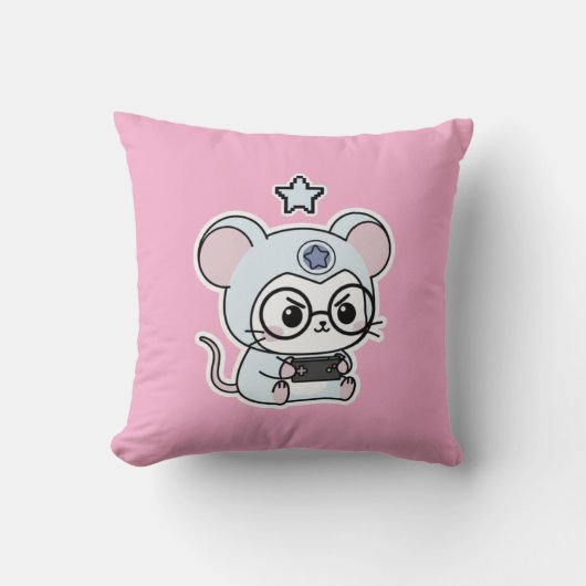 Coussin Joli petit adorable souris mignon (Recto)