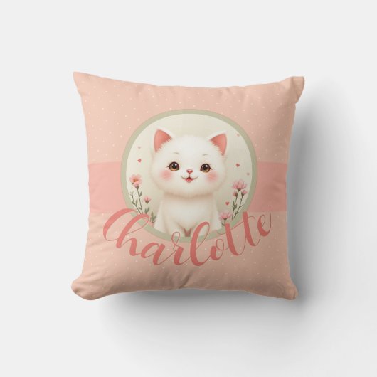 Coussin Joli Petit Chat Chaton (Recto)