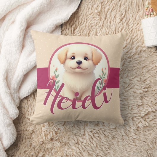 Coussin Joli petit chien chiot (Couverture)