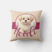 Coussin Joli petit chien chiot (Verso)