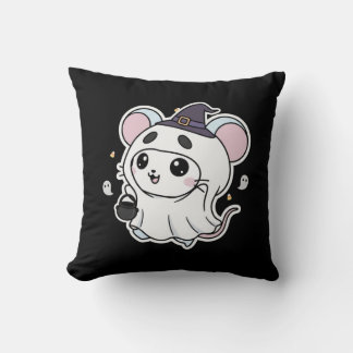 Coussin Joli petit mignon souris prêt pour Halloween