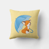 Coussin Joli Petit Renard dormant sous parapluie (Verso)