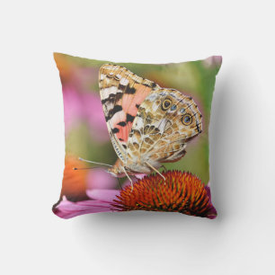 Coussin Joli photo moderne Papillon Fleur Jaune Ou