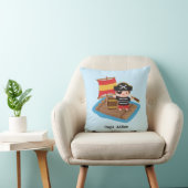 Coussin Joli pirate sur radeau de bois (Chaise)