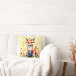 Coussin Joli renard floral
