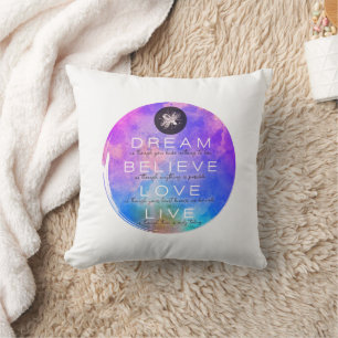 Coussin Joli rêve Croire l'amour Live Inspirational
