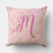 Coussin Joli Rose en quartz rose marbre et or (Recto)