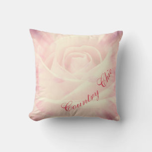 Coussin Joli rose pâle Roses Country Design chic