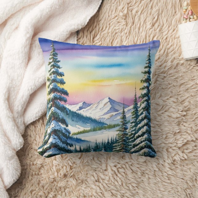 Coussin Joli sapin de Noël Rainbow Holiday (Couverture)