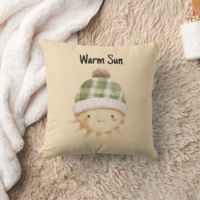 Coussin Joli Soleil Chaud Avec Chapeau (Couverture)