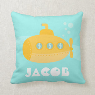 Coussin Joli Sous-Marin Jaune, Sous l'Eau, Pour Tout-Petit