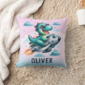Coussin Joli Trex dinosaure avion volant (Couverture)