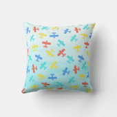 Coussin Joli Trex Dinosaure Pilotant un Avion Charmant (Verso)