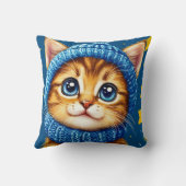 Coussin Joli visage de chat roux (Verso)