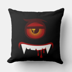 Coussin Joli visage de monstre de sang
