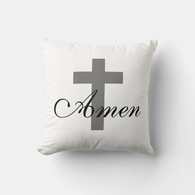 Coussin jolie AMEN avec CROSS | (Recto)