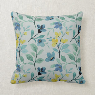 Coussin Jolie aquarelle florale 