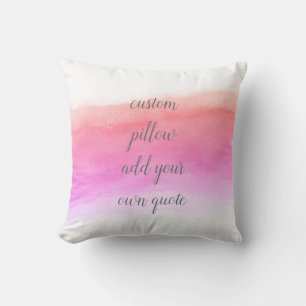 Coussin jolie aquarelle rose ajouter un devis