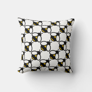 Coussin Jolie bosse bebe motif retour abeille jaune