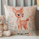 Coussin Jolie cerf de bois, animaux de forêt, petite fille<br><div class="desc">Présentant l'enchanteur "Joli cerf de bois, amis de la forêt, Coussin de crèche neutre pour les femmes", un ajout magnifiquement conçu à n'importe quelle pépinière. Avec une charmante illustration d'un petit cerf entouré de ses amis boisés, ce coussin est rendu dans des tons doux et sereins, ce qui en fait...</div>
