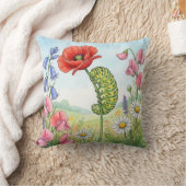 Coussin Jolie chenille et fleurs Petits insectes (Couverture)