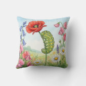 Coussin Jolie chenille et fleurs Petits insectes (Verso)