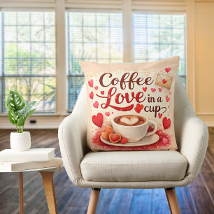 Coussin Jolie citation de Saint-Valentin sur l'amour du ca