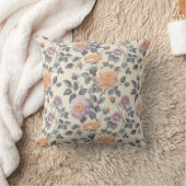 Coussin Jolie conception molle lilas et orange floral (Couverture)