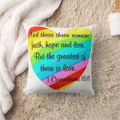 COUSSIN JOLIE CORINTHIANS 13:13 PLANCHER COEUR CONCEPTION (Couverture)