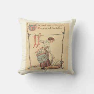 Coussin Jolie dame vintage