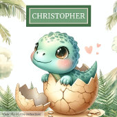 Coussin Jolie éclosion Bientôt Bébé Dinosaure Aquarelle