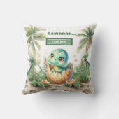 Coussin Jolie éclosion Bientôt Bébé Dinosaure Personnalisé (Verso)