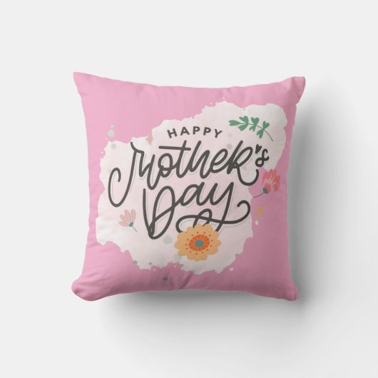 Coussin Jolie écriture pour la fête des mères Calligraphie (Recto)